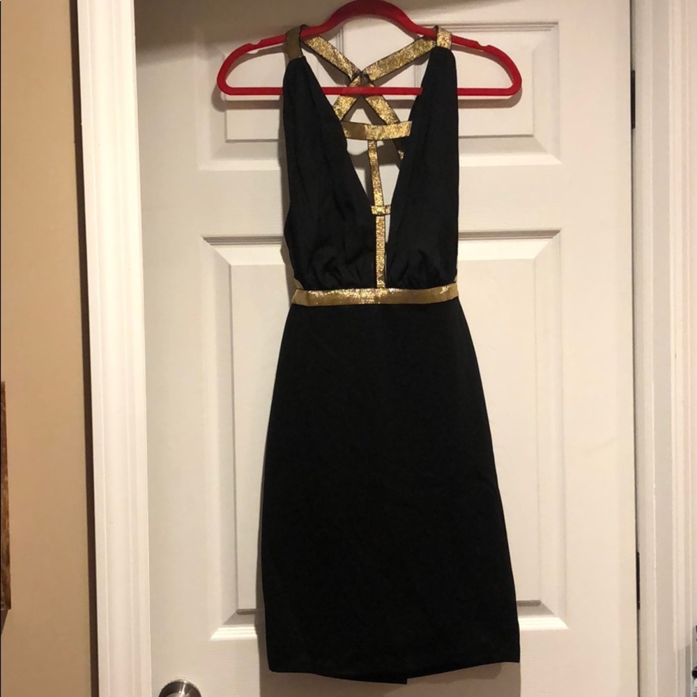 Little black dress. Open low back
